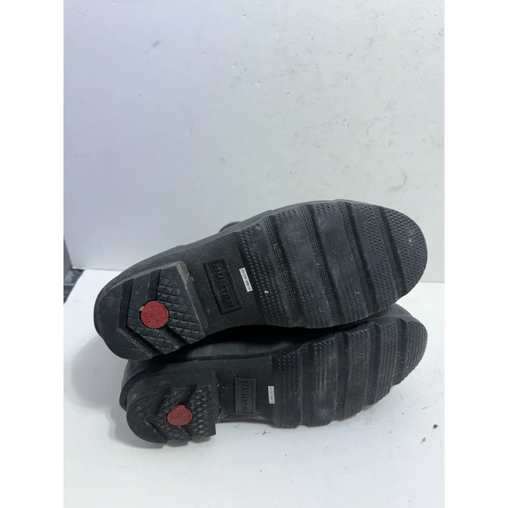 Rare Original Hunter Lace-Up Rain Boots in Black Men's 9